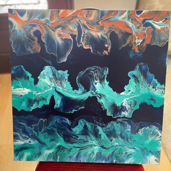 Bird of Paradise 24" x 24" x 1.75" cotton canvas beautiful Hawaii Resin Wall Art - Picture 4 of 6